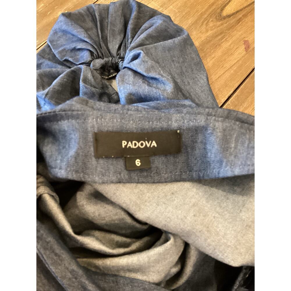 Padova Colombia kaftan denim jean balloon sleeve v neck boho resort Midi dress 6 - Picture 9 of 10